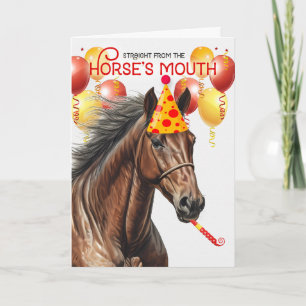 Tarjeta Buckskin American Quarter Horse Funny Cumpleaños