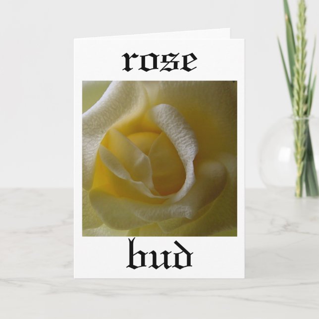 Tarjeta Bud de Rosa (Anverso)