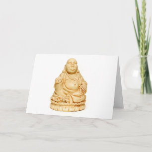 Tarjeta Buda de marfil sonriente