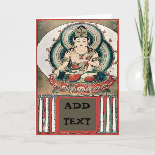 Tarjeta Buda, felicitaciones, agregar texto