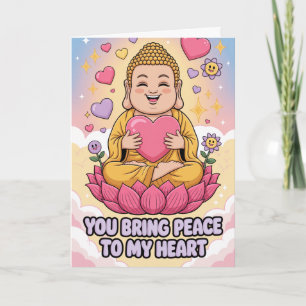 Tarjeta Buda Paz Mi Corazón Mindfulness Budista Zen