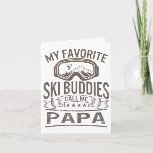 Tarjeta Budas de esquí Papa Esquí Goggles Snowboard Grand