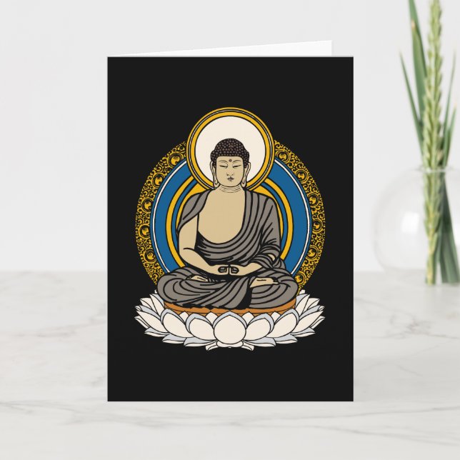 Tarjeta Buddha Dhyana Mudra (Anverso)
