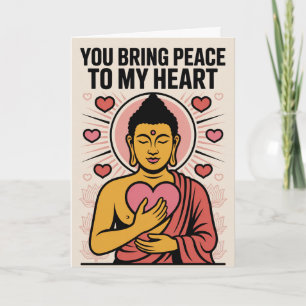 Tarjeta Buddha Paz Para Mi Corazón San Valentín Mindfulnes