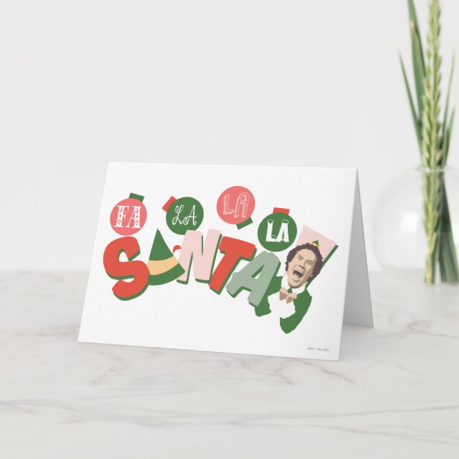 Tarjeta Buddy the Elf | Fa La La Santa (Anverso)