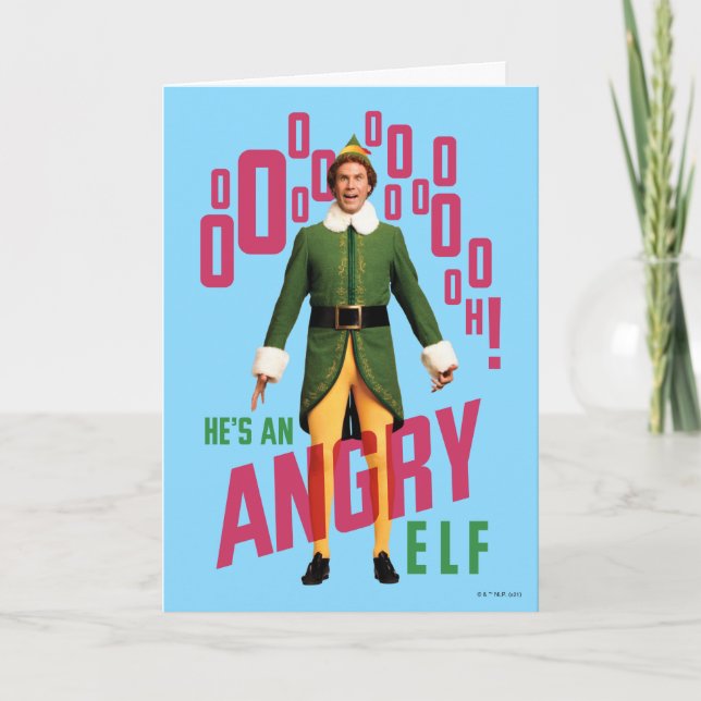 Tarjeta Buddy the Elf | He's an Angry Elf (Anverso)