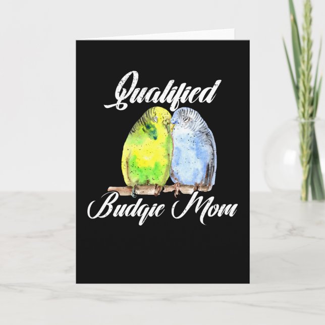 Tarjeta Budgie Budgie Sittet Mama Parrot (Anverso)