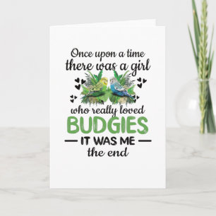 Tarjeta Budgie Chica Gifts Budgie Lover Parakeet Budgeriga