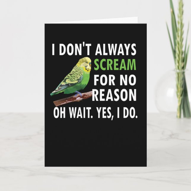Tarjeta Budgie Propietario de Budgie Lover Parakeet Bird B (Anverso)