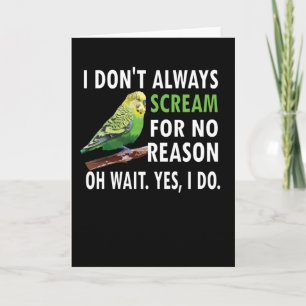 Tarjeta Budgie Propietario de Budgie Lover Parakeet Bird B