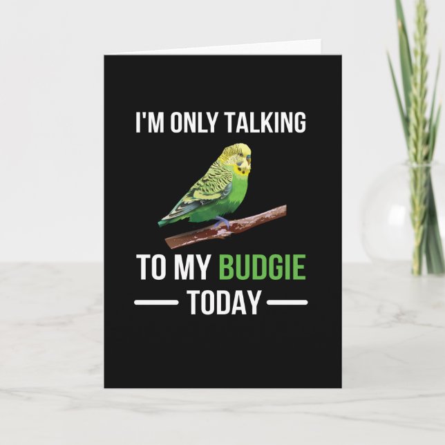 Tarjeta Budgie Propietario de Budgie Lover Parakeet Bird B (Anverso)