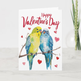 Tarjeta Budgie San Valentín