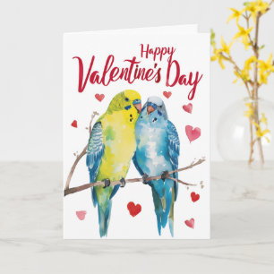 Tarjeta Budgie San Valentín