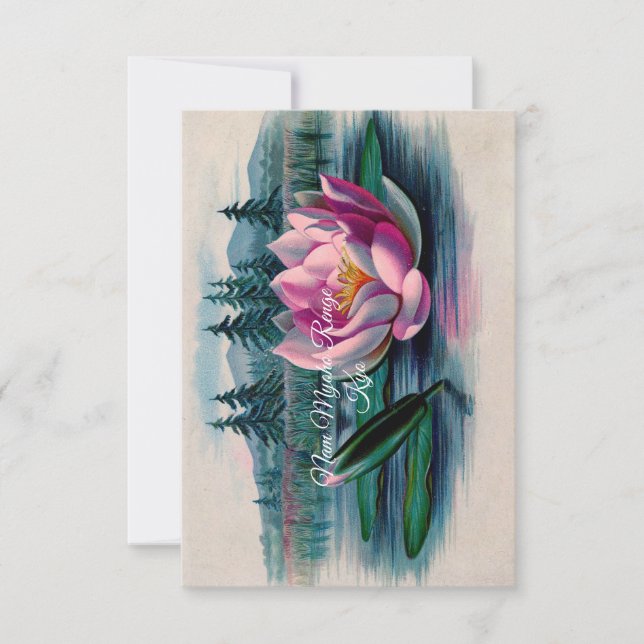 Tarjeta budista Lotus Nam Myoho Renge Kyo (Anverso)