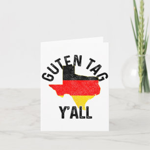 Tarjeta Buen Día Y'all Texas Alemania Alemán Regalo Ta