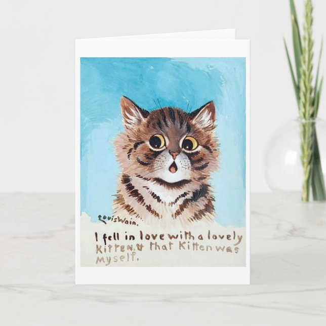 Tarjeta Buen Gatito, Louis Wain (Anverso)