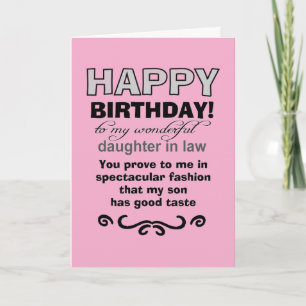 Tarjeta Buen gusto del hijo cumpleaños