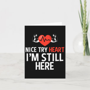 Tarjeta Buen intento Corazón Todavía estoy aquí con enferm