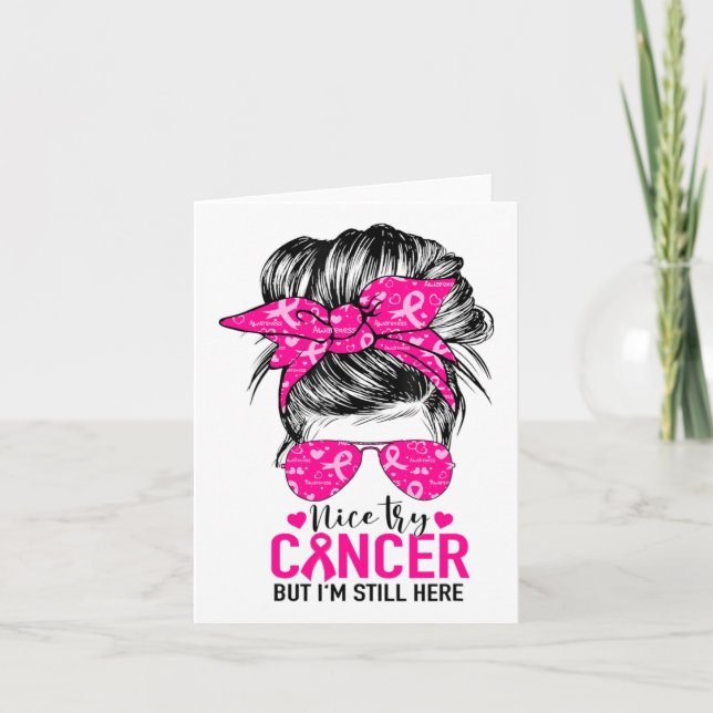 Tarjeta Buen intento de cáncer pero sigo aquí el cáncer de (Anverso)
