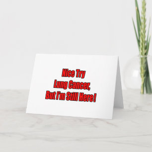 Tarjeta Buen Prueba De Cáncer De Pulmón...