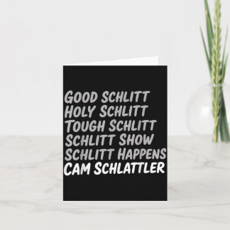 Tarjeta Buen Schlitt Santo Schlitt Cam Schlittler Sarcásti