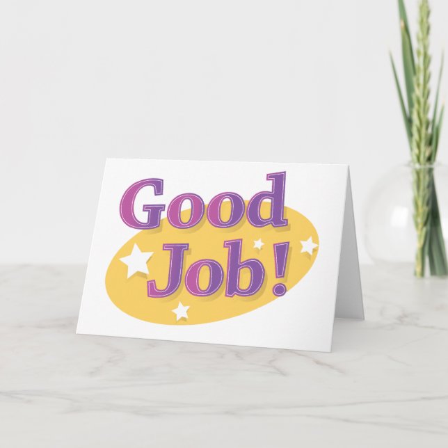 Tarjeta ¡Buen trabajo! (Anverso)