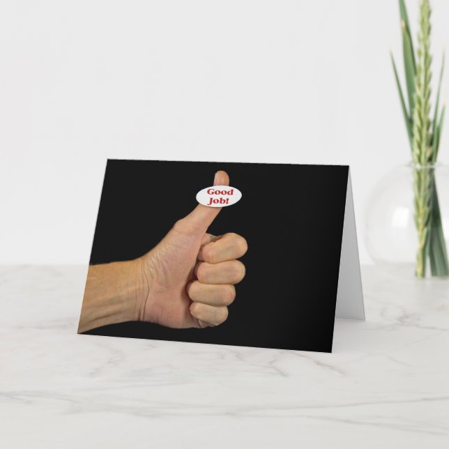 Tarjeta ¡Buen trabajo! (Anverso)