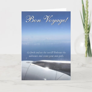 Tarjeta ¡Buen viaje! Deseos de viaje felices y seguros