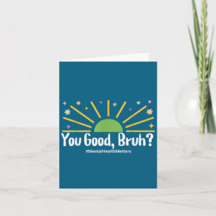 Tarjeta Buena Camiseta S De Salud Mental Para Hombres Muje