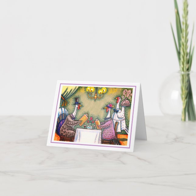 TARJETA BUENA COMIDA TURQUÍA, GRACIAS AL HUMOR EN MARCHA (Anverso)