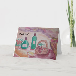 Tarjeta buena comida y buenos amigos