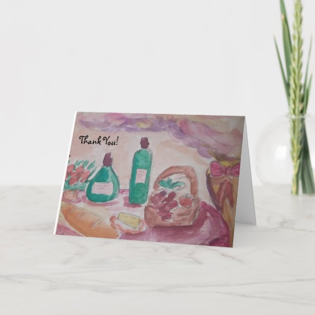 Tarjeta buena comida y buenos amigos (Anverso)