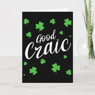 Tarjeta Buena Diversión Irlandesa Slang Shamrocks Día de S