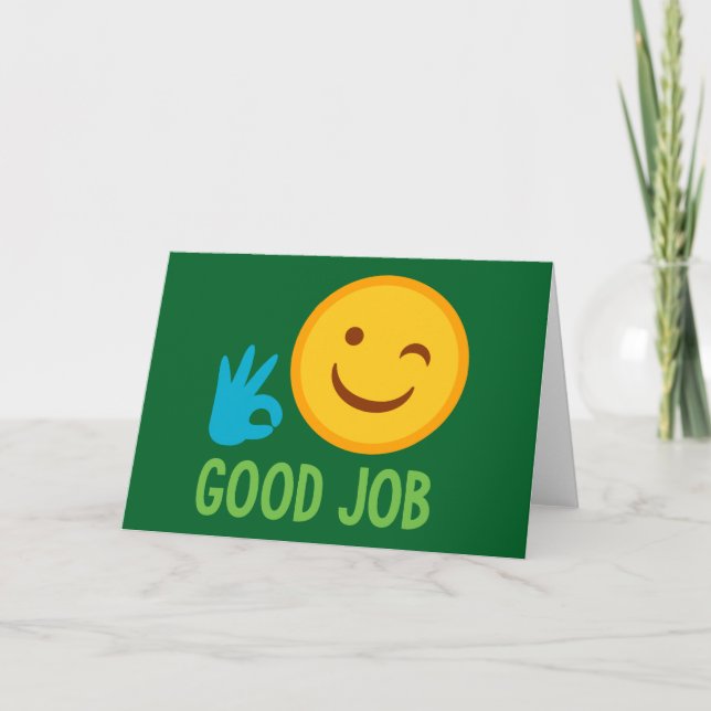 Tarjeta Buena Emoji de trabajo (Anverso)