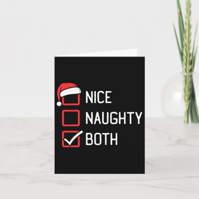 Tarjeta Buena lista de Navidades (Anverso)