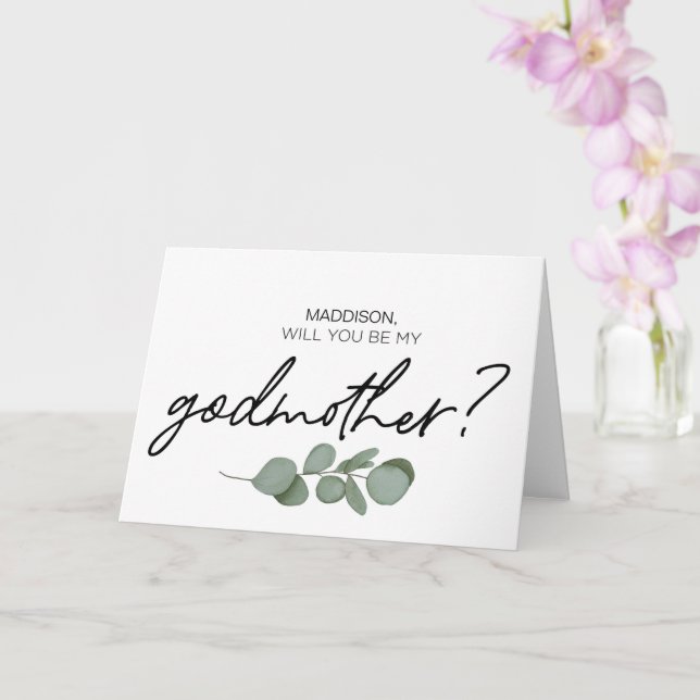 Tarjeta Buena Propuesta Serás Mi Padrino (Orquídea)
