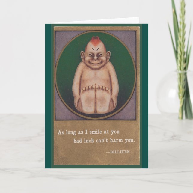 Tarjeta Buena suerte Billiken (Anverso)