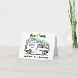 Tarjeta Buena suerte con el nuevo emprendimiento empresari