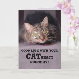 Tarjeta Buena suerte con tu cirugía CATaract