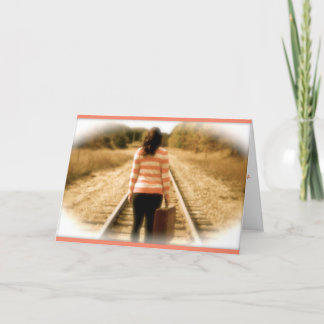 Tarjeta Buena suerte en su nuevo viaje