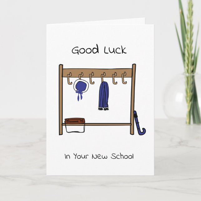 Tarjeta Buena Suerte En Tu Nueva Escuela (Anverso)