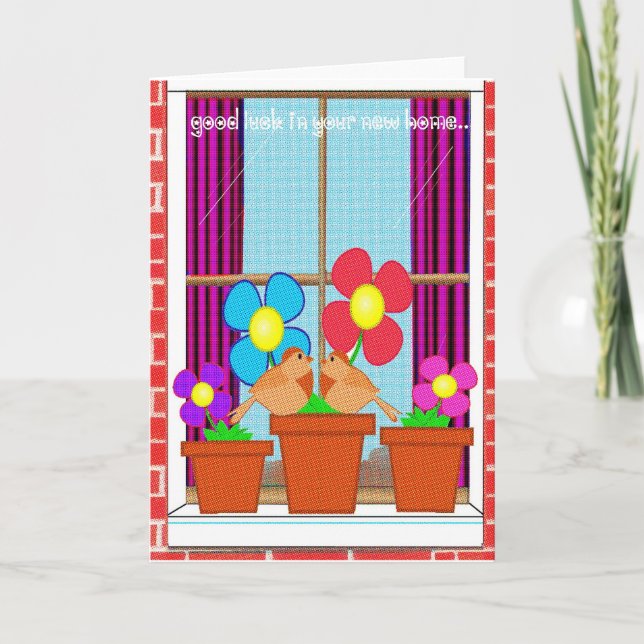 Tarjeta Buena suerte en tu nuevo hogar (Anverso)