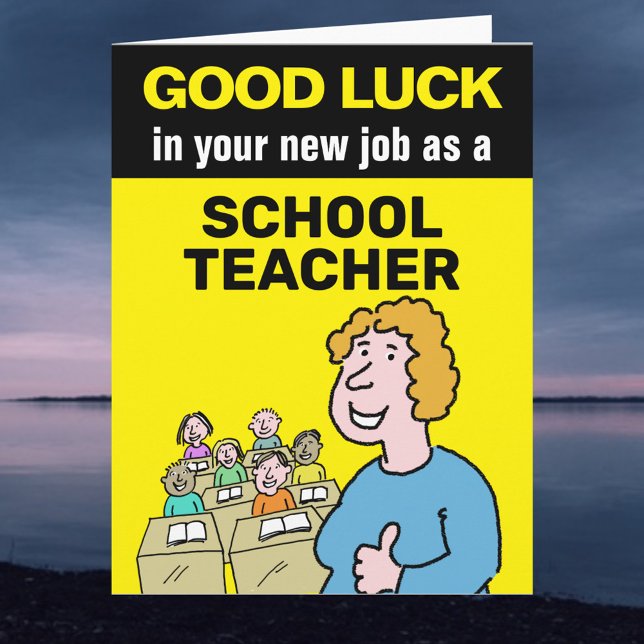 Tarjeta Buena suerte en tu nuevo trabajo como profesor de  (Subido por el creador)