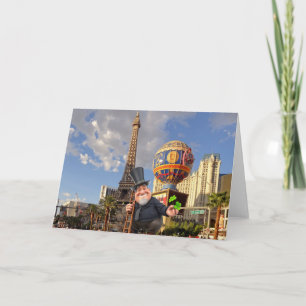 Tarjeta Buena suerte en Vegas.