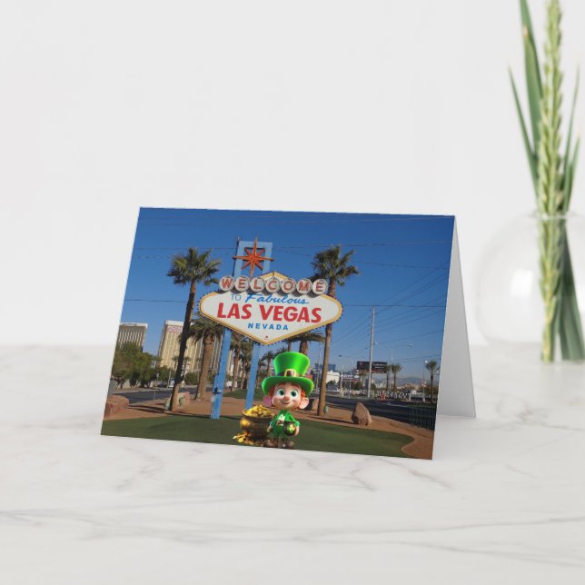 Tarjeta Buena Suerte en Vegas. (Anverso)