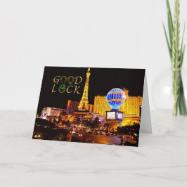 Tarjeta Buena suerte en Vegas.