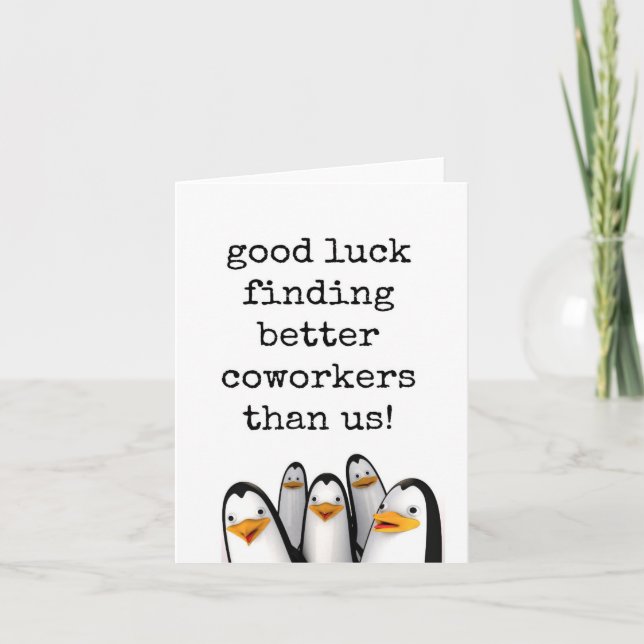 Tarjeta Buena suerte encontrando mejores trabajadores, dej (Anverso)