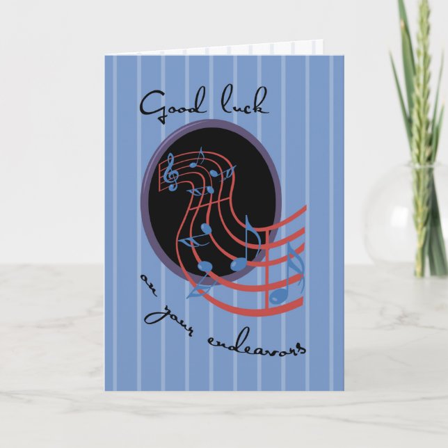 Tarjeta Buena suerte, esfuerzos musicales (Anverso)