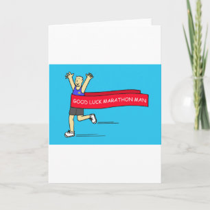 Tarjeta Buena suerte Marathon Man Personalizado Humor