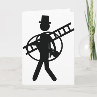 Tarjeta buena suerte para el barrendero de chimenea